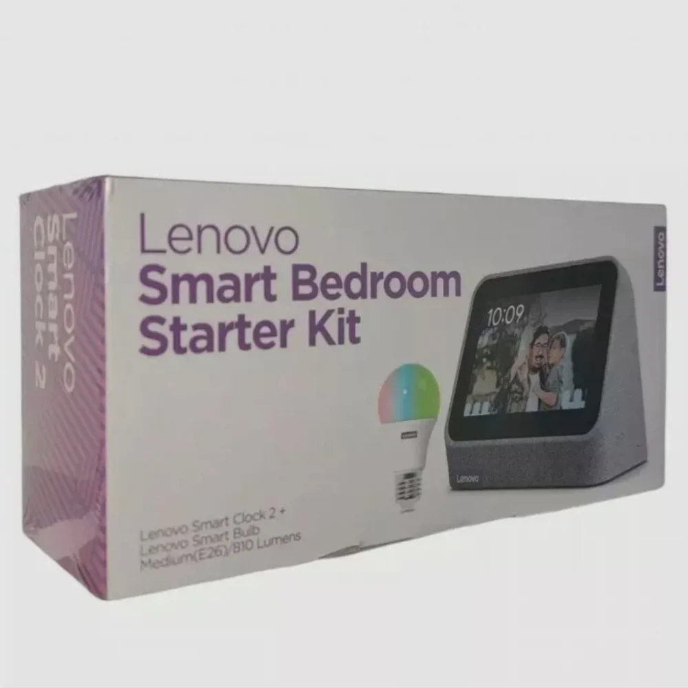 Lenovo Smart Clock2 with Smart Bulb NWT - Picture 3 of 10